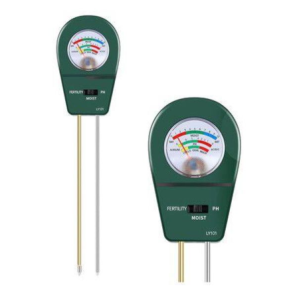 3 in 1 Soil Tester, Soil Moisture Fertility pH Test, Soil Moisture Meter Sensor Green