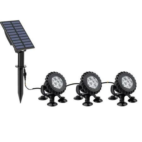3-Lamp suction cup Model Solar Underwater LED Light Waterproof Colorful Rockery & Fish Tank Pool Light Adjustable Colors