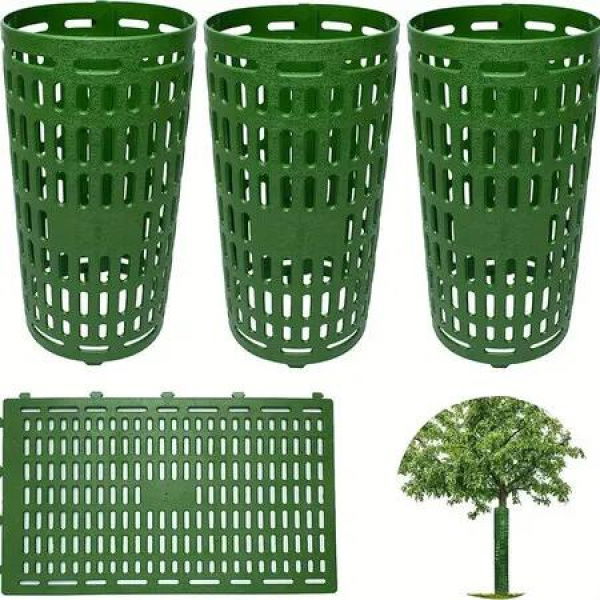 3 Pack Tree Trunk Protectors, Heavy Duty Extendable Tree Guards Against Pruners, Lawnmowers, Animals, Easy to Use