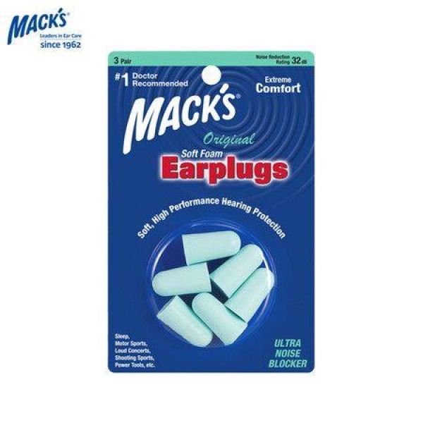 3 Pair Comfortable Ear Plugs For Sleeping Snoring Green