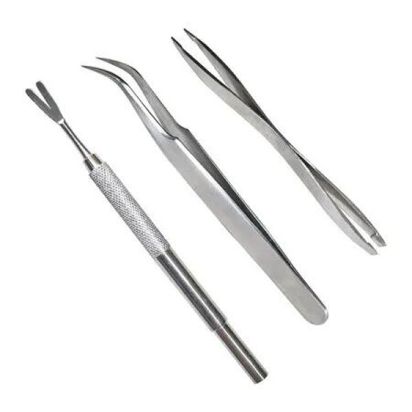 3 Pcs Tick Remover Tool Set Stainless Steel Tick Remover Kit for Cats and Dogs