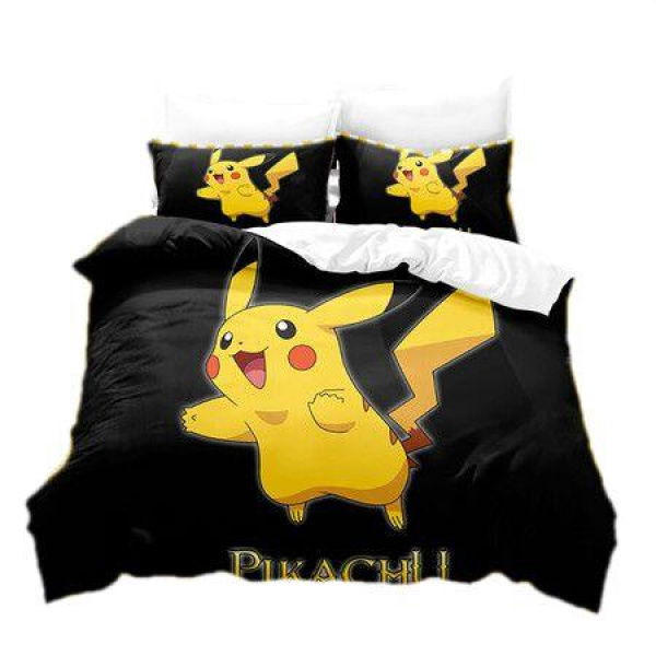 3 Piece 180*200cm Anime Bedding Set 1 Duvet Cover 2 Pillowcases Ultra Soft Comfortable Bed Set Cover for Kids Boys Teens Gifts