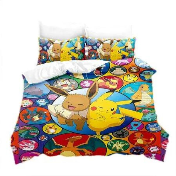 3-Piece Anime Bedding Set: Ultra-Soft and Comfortable Duvet Cover and Pillowcases (180*200cm)