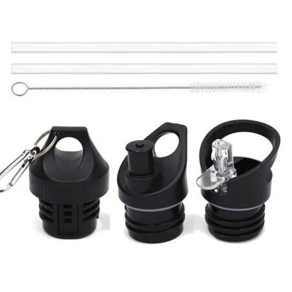 3 Piece Set 43mm Diameter Transparent Telescopic O-Shaped Cover Small Mouth Straw Cover Standard Mouth Nozzle Cover Hydro Flask Sports Bottle