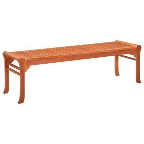 3-Seater Garden Bench 150 Cm Solid Eucalyptus Wood