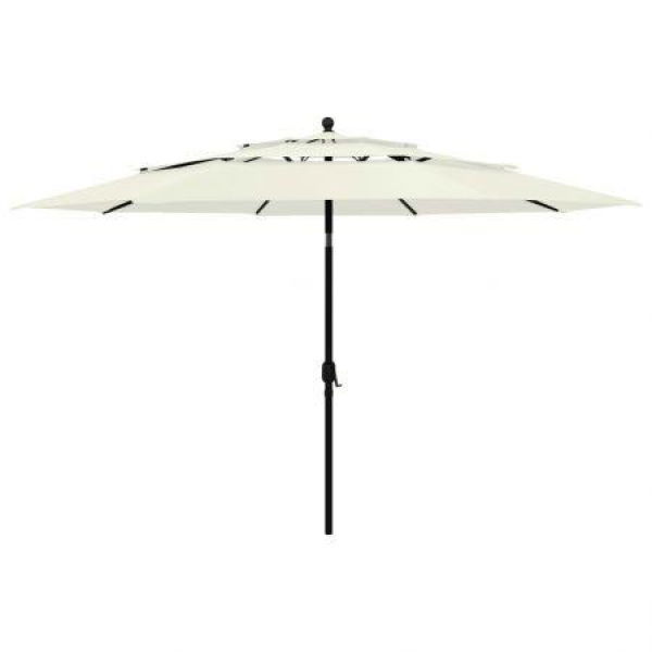 3-Tier Parasol With Aluminum Pole And 3.5m Sand.