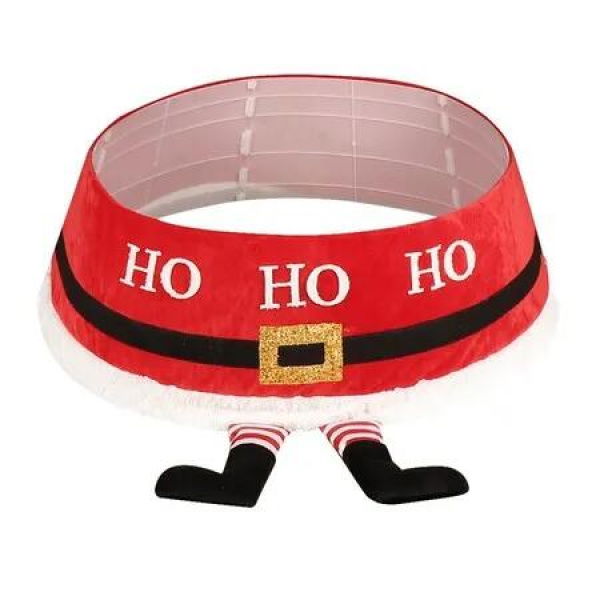 30 Inch 3D Santa Claus Christmas Tree Collar Red Christmas Tree Skirt for Holiday Home Decoration Stand