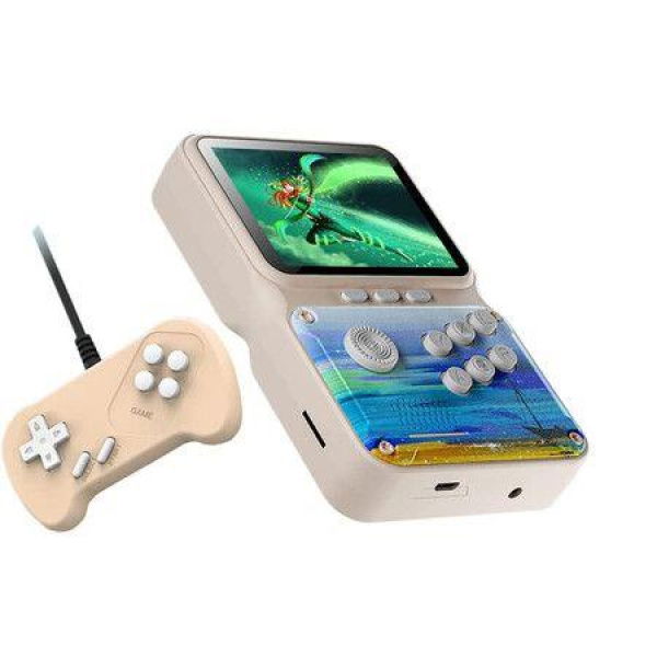 3.0-inch Macaron Double Handheld Video Game Console 500 Retro Games Childrens Game Console TV Output Multilingual Game System.