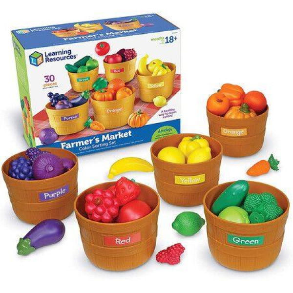 30-Piece Color Sorting Set, Pretend Toys for Kids