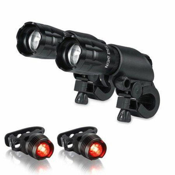 300 Lumens Aircraft Aluminum Cree LED Bike Lights - Buy Bicycle Light. Buy 1 Get Two Sets Of Bike Light And Taillight (2-Pack).