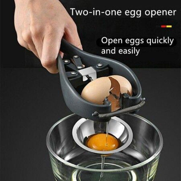 304 Stainless Steel Egg Separator Automatic Egg Cracker For Raw Egg White Separator Tool Easy Egg Opener Eggshell Cutter