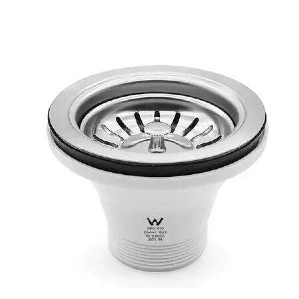 304 Stainless Steel Water Sink Strainer 110MM 70MM Short Cup Anti Clog Kitchen Laundry Drain Grid