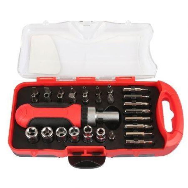 30pcs Ratchet Screwdriver Socket Combination Repair Tool