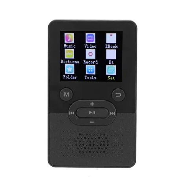 32GB MP3 MP4 Player, 1.8 Inch Color Screen Music Player with Built in HD Speaker Voice Recorder, Bluetooth Connection for Music Playback (Black)