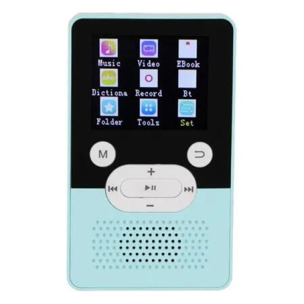 32GB MP3 MP4 Player, 1.8 Inch Color Screen Music Player with Built in HD Speaker Voice Recorder, Bluetooth Connection for Music Playback (Blue)