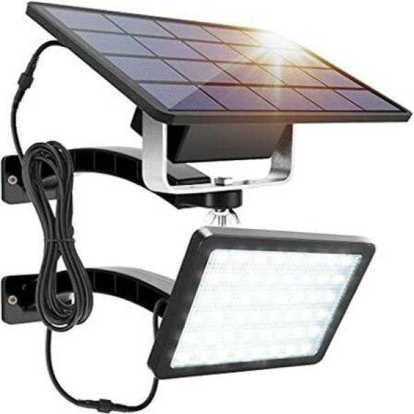 3.5V 1000lm 48 LED Solar Lights Outdoor Bright Wall Mount Auto Dusk To Dawn Security Lighting For Front Door Shed Patio Barn Garage (Black)