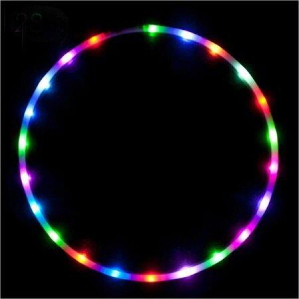 36 Inch LED Hoop 28 Color Strobing And Changing Hoop Light Up LED Dancing Hoops For Kids And Adults - Collapsible