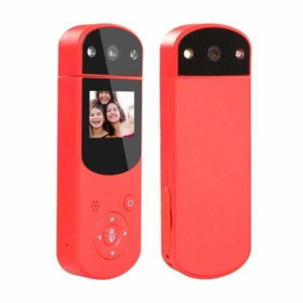 360-Degree Handheld Action Camera D2 Handheld DV HD 1080P Action Camera Video Recording Sports DV Camera MP3 (Red)