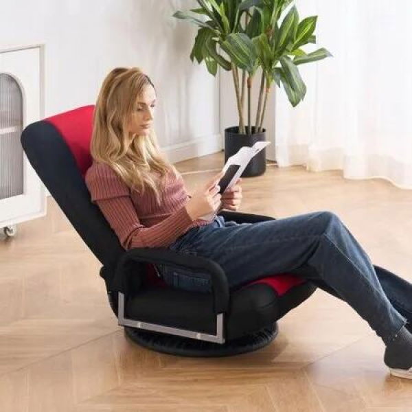 360degree Swivel Floor Gaming Chair Folding Floor Chair with Armrest Adjustable