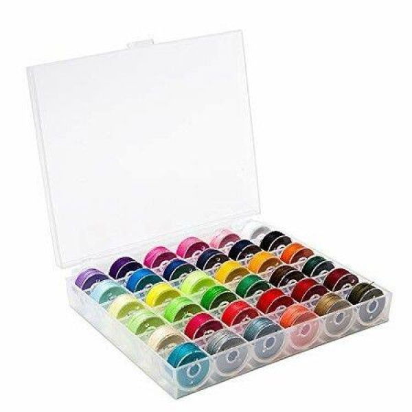 36Pcs Bobbins And Sewing Threads With Bobbin Case For Multiple Sewing Machine