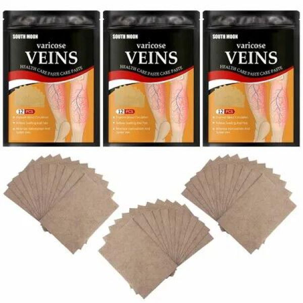 36PCS Varicose Veins Patch Relief Treatment for Legs, Spider Varicose Vein, Strengthen Capillary Health and Improve Blood Circulation