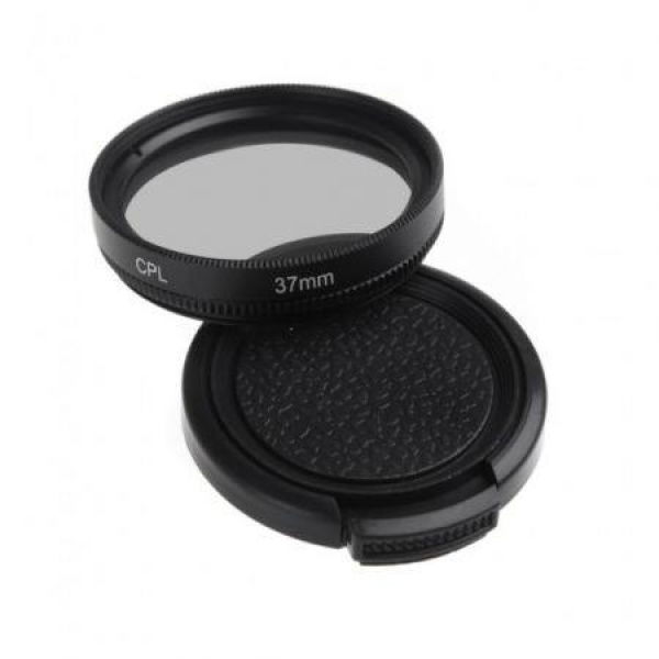 37mm CPL Circular Polarizer Lens Filter + Adapter + Protective Cap For GoPro Hero 3 3+