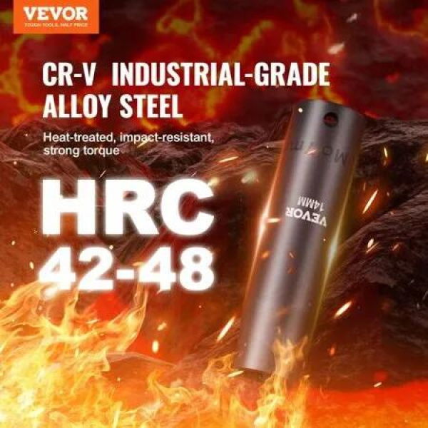 3/8' Drive Impact Socket Set, 48 Piece Socket Set SAE é”›?/16' -3/4'é”›?& Metric é”›?-22mmé”›? Point Cr-V Drive Extension Bar Universal Joint & Power Drill Adapter Includes Storage Case