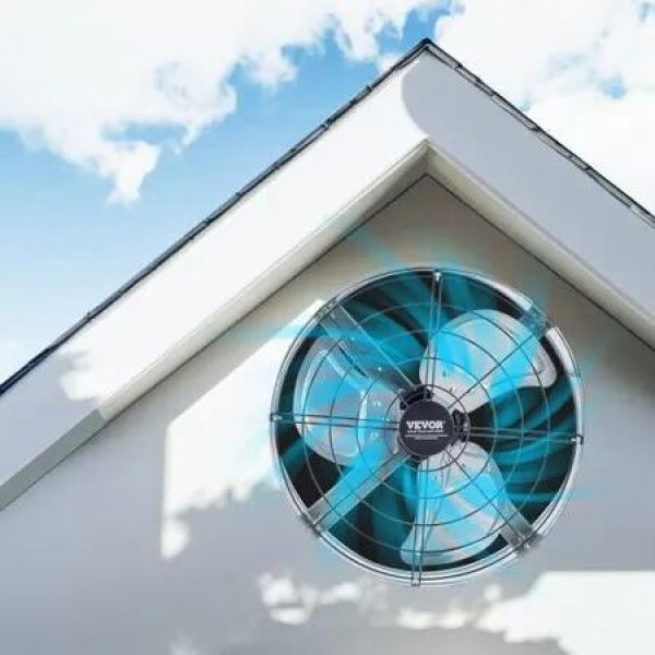 380 mm Gable Mount Fan 1300 CFM Attic Vent Fan with Adjustable Thermostat