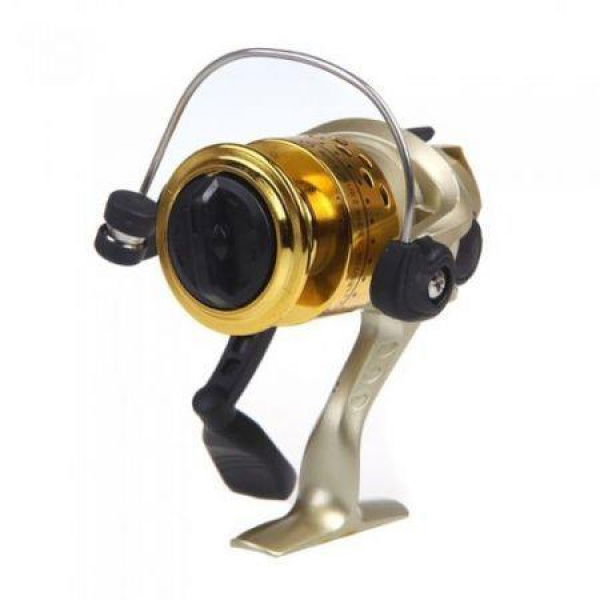 3BB Ball Bearings Left/Right Interchangeable Collapsible Handle Fishing Spinning Reel SE200 5.2:1 Golden.