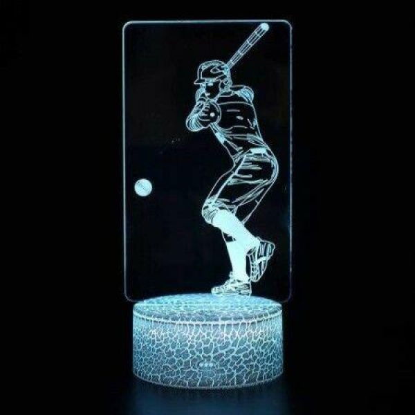 3D Baseball Night Light 16 Color Change Remote Control