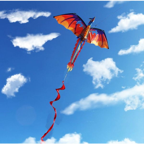 3D Dragon Kite Stereoscopic Dragon Kites For Kids Adults Easy To Fly With Handle 100m Line Fun Toys For Lawn Beach Garden Family Gatherings