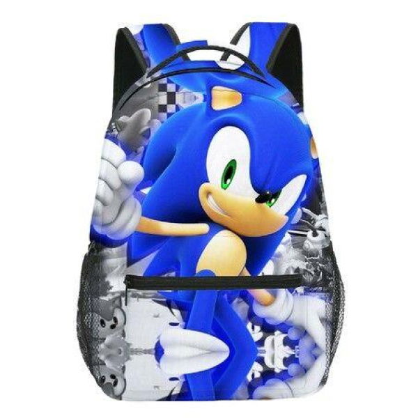 3D Dual-Sided Sonic the Hedgehog Primary Middle School Student Backpack Children's Kids Teens Shoulder Bag
