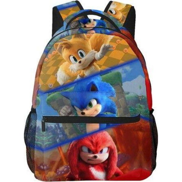 3D Dual-Sided Sonic the Hedgehog Primary Middle School Student Backpack Children's Kids Teens Shoulder Bag