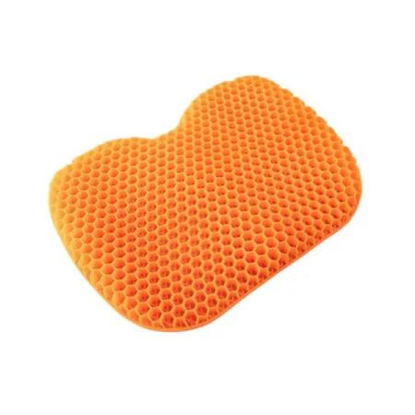 3D Gel Seat Cushion Cooling Soft Breathable For Office, Car Seat Cushion For Long Sitting Color Orange