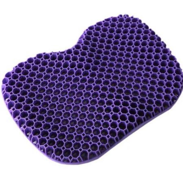 3D Gel Seat Cushion Cooling Soft Breathable For Office, Car Seat Cushion For Long Sitting Color Purple