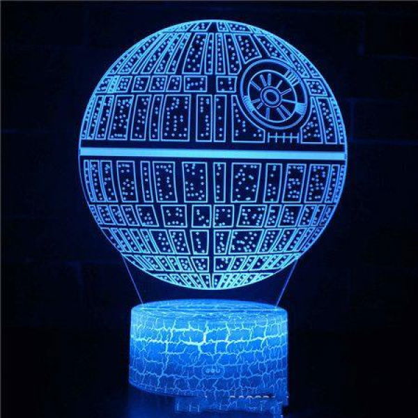 3D Illusion Star Wars Night Lights For Kids 16 Color Changing Bedroom Decor Star Wars Gifts With Remote & Smart Touch.
