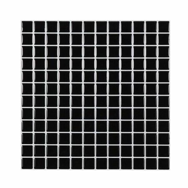 3D Mosaics Waterproof and Oil-proof Black and White Crystal Epoxy Three-dimensional Self-adhesive Wall StickerWhite