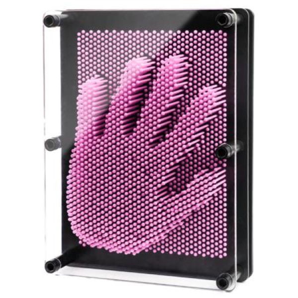 3D Pin Art Toy,Pin Art Board,Sensory Toys for Age 3+,Birthday Gifts,Fidget Toys (Pink)