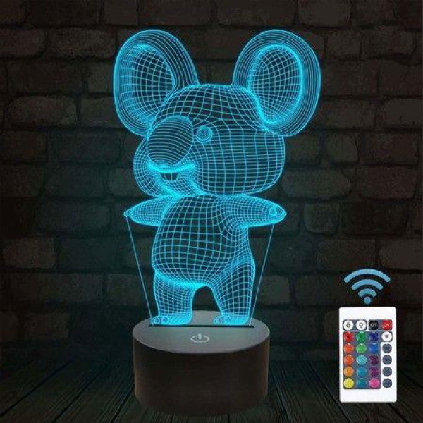 3D Powered USB Table Lamp Visual Illusion Australian Koala 16 Colors Perfect Gift