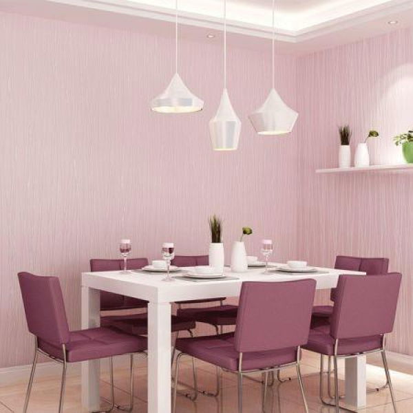 3D Self-Adhesive Non-Woven Wallpaper 53cm X 5m Light Pink