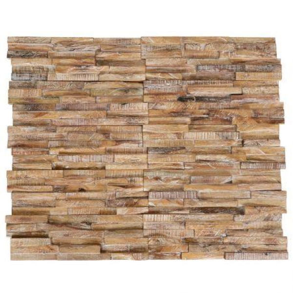 3D Wall Cladding Panels 10 pcs 1.01 mÂ² Solid Teak Wood