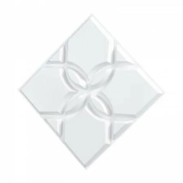 3D Wall Panels 33-Pack 30 x 30 cm PVC 2.97 mÂ² Coverage Floral Matte White