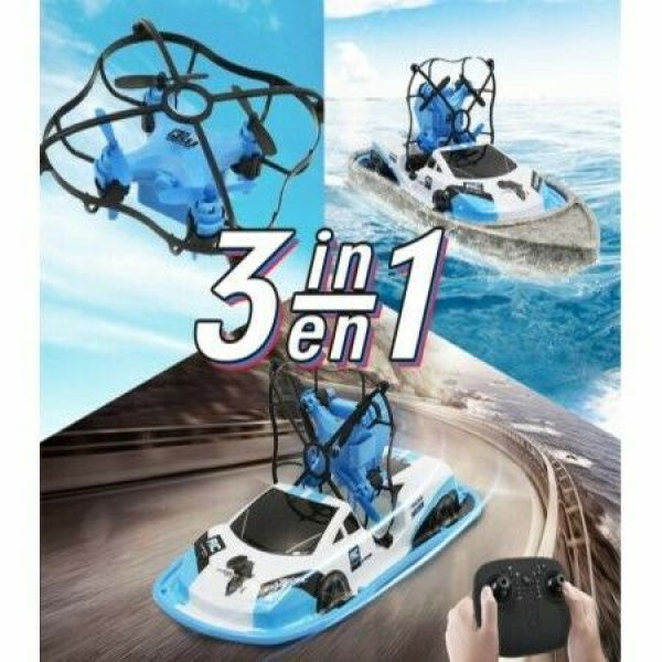 3in1 Mini Global RC Drone Triphibian Vehicle Boat Quadrocopter Land-water Dual Model Remote Control Helicopter Toys For Children