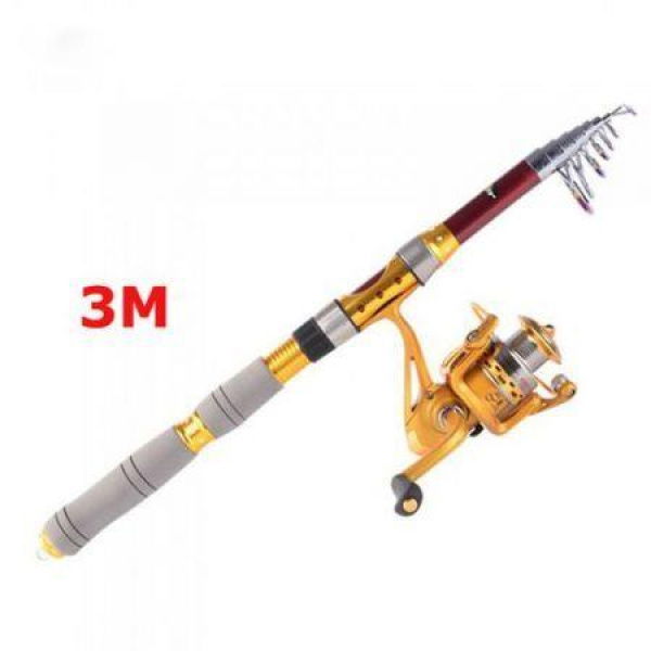 3M 9.84ft Portable Telescope Fishing Rod Travel Spinning Fishing Pole.