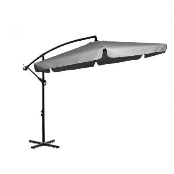 3M Cantilever Umbrella Outdoor Grey Without Base
