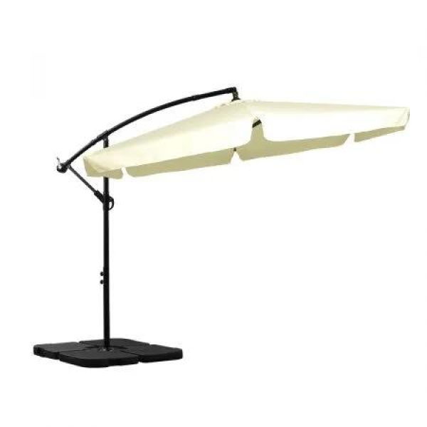 3M Outdoor Umbrella Beach Beige With Base