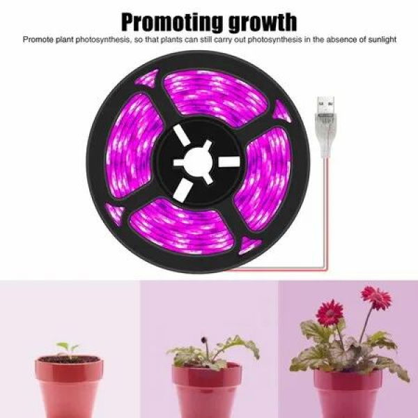 3M Waterproof LED Plant Grow Light Strips Growing Lamp: Full Spectrum Lighting for Indoor Gardening