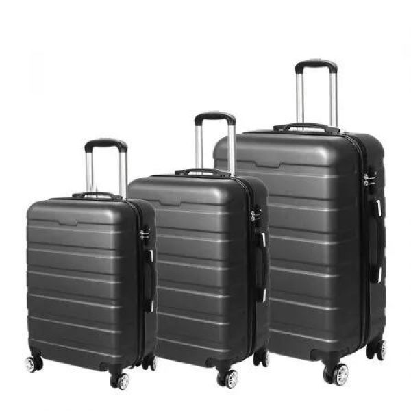 3PC Luggage sets Suitcase Dark Grey