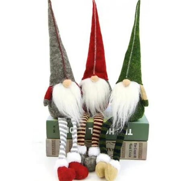 3Pcs Christmas Decoration Long Legs Rudolph Doll Christmas Children Gift Hotel Mall Window Decoration