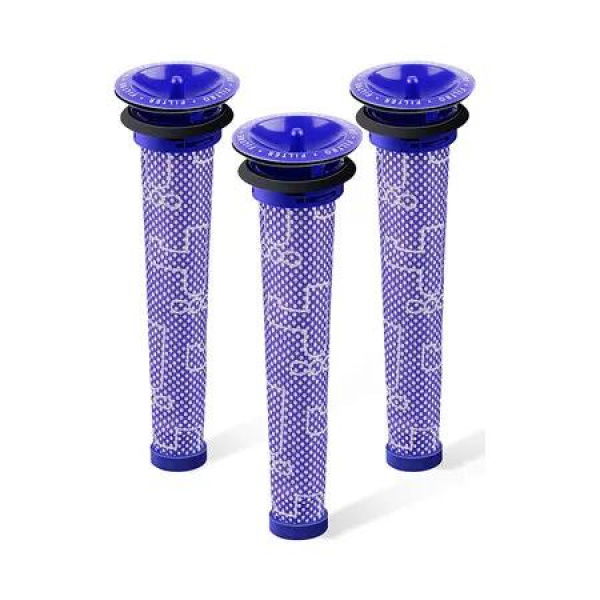 3Pcs Pre Filters Replacement for Dyson, Vacuum Filter Compatible with Dyson V6 V7 V8 DC59 DC58 Replaces Part 965661 01